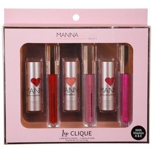 🆕Manna kadar 6 Pc Lip Clique Lipstick & Lip Stain Set 💥 NWT!
